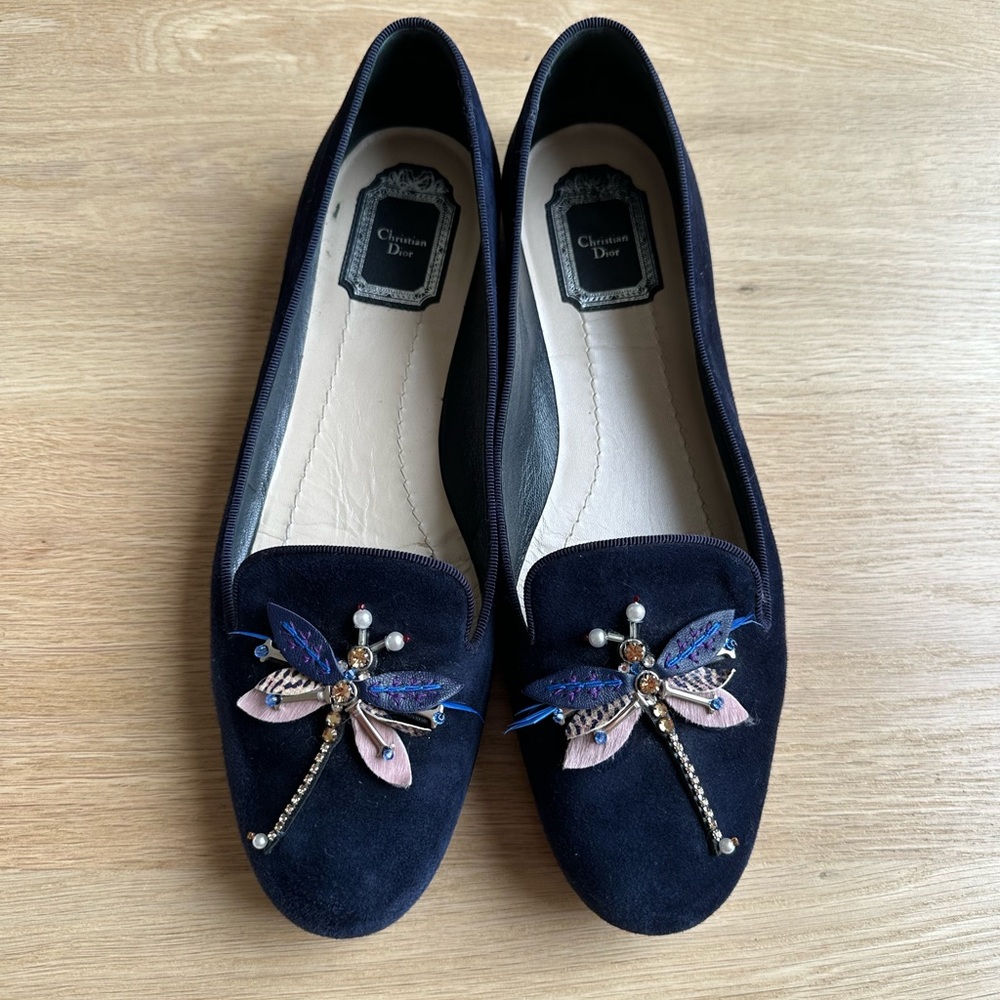 DIOR velvet flats